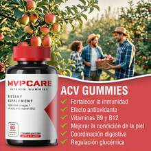 MVPCARE Fudge de vinagre de manzana, suplemento de manzana,Vitamina B12,Mezcla probiótica exclusiva, apto para hombres y mujeres, 60 cápsulas - Otros - Ver 9