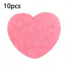 10pcs Heart-Shaped Makeup Remover Pads With Headband, Compressed Round/Heart-Shaped Facial Cleansing Pads, Waterproof Foil Shower Cap, Foil Aluminum Hair Mask Cap, Self-Heating No Electricity Steam Cap, Home Hair Treatment Cap - Multicolor - View 15