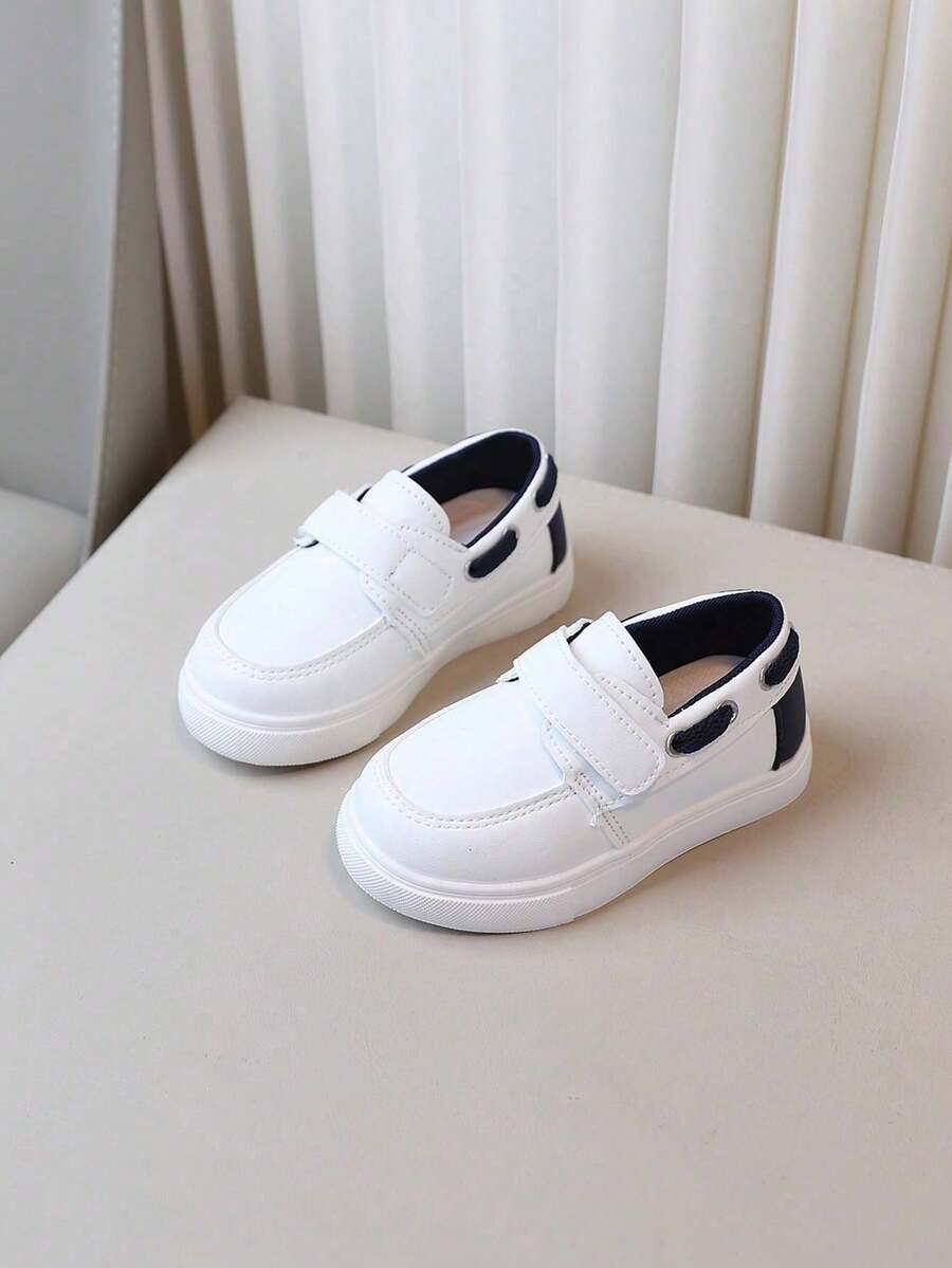 1 đôi giày trẻ em, giày thể thao mùa xuân/thu mới cho bé trai và bé gái, giày sneaker đế mềm cho bé. - trắng - Xem 1