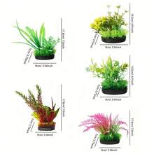 1pc Artificial Green Plant Decor, Suitable For Aquarium, Home And Office Aquarium Decoration, Realistic Aquatic Plant - Aquarium Plant - Aquarium Landscape Aquatic Plant - A - View 5