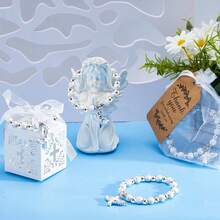 36pcs/18 Sets Of Beaded Bracelets, Including 18 Bracelets + 18 Organza Bags, Suitable For Bridal Showers, First Communion Gifts, Birthday Party Gifts, Baptism Gifts - Multicolor - View 3