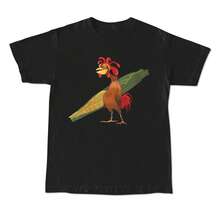 Chicken Joe Shirt, Beach Surf Unisex-Shirt Back Printed Cotton Casual Classic, Her, Him, Friend Menswear Top - 黑色 - 查看 8