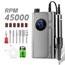 duofu Amoladora eléctrica profesional para uñas, kit portátil brillante de amolado eléctrico de uñas con brocas, amoladora de uñas inalámbrica recargable a 45,000 RPM, apta para uñas acrílicas, pulido de gel, productos para el cuidado de las uñas, herramientas para el hogar, uso en salón - Multicolor - Ver 17