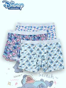 3PCS Disney, Cartoon Graffiti Print Men's Lingerie, Elasticated Waistband Men's Boxer Briefs - Multicolor - View 1