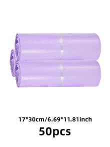 50个/10个装加厚防水纯色包装袋，简约百搭，适用于学校、办公室、返校季运输和邮寄、男士生日礼物、情人节礼盒、男士礼品盒、男士礼物、批量礼品袋、礼品袋、情人节、圣诞节礼物 - 淡紫色 - 查看 15