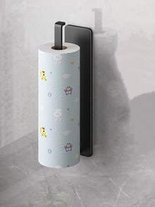 2 piezas/1 pieza Soporte de hierro para papel higiénico, dispensador de papel higiénico, caja de pañuelos, soporte para rollos de papel higiénico, apto para toallas, film transparente, estante de ropa, sin necesidad de perforar