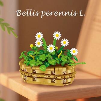 977 delar blomtema-byggklossar i påsar: DIY-byggleksaksmodeller. Återskapa blomdetaljer perfekt, utsökt tillverkade med släta, gradfria ytor. Med prästkragar, blå tulpaner, lila orkidéer och nattblommande violer. Ett toppval för blomsterentusiaster. Odla tålamod och njut av monteringsprocessen. Perfekt för heminredning, födelsedags- och festivalpresenter.