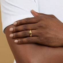 TRUMIUM 2mm 4mm 6mm 8mm Tungsten Wedding Band Ring for Men Women Gold/Rose Gold/Silver Domed High Polish Comfort Fit 4-15 - Chapadoenorode24quilatesde6mm - Ver 5