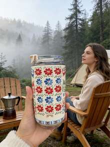 304 Stainless Steel High-End Portable Insulated Cup, 240ml Hot And Cold Dual-Use Insulated Cup, Leak Proof Car Travel Cup, Coffee Cup, Couple Cup, Suitable For Giving Holiday Gifts To Family And Friends - Multicolor - View 2