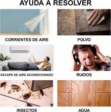 2Piezas Protector y guardapolvo para Puerta,Tapón de Aire para Debajo de la Puerta,impermeable Mejorado Ajustable con Bloqueo de Ruido,Tope de puerta sellador,usado par Aislamiento \/Viento\/Insectos - albaricoque - Ver 5