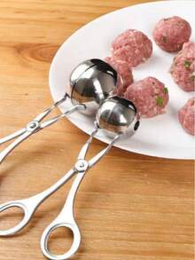 1 pièce Moule à boulettes de viande et boules de riz en acier inoxydable, outil multifonctionnel pour la friture, l'ébullition et d'autres cuissons, convient pour la cuisine domestique, fabricant de boulettes de viande et boules de riz DIY, ustensile de cuisine antiadhésif pour la friture et l'ébullition