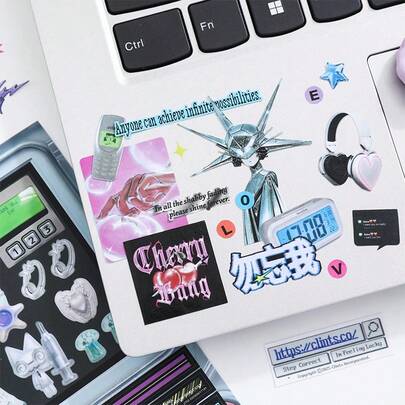 30pcs/Book, Retro Animal Tech Style Sticker Book, Suitable For Phone Case DIY Decoration, Cards, Gift Packaging Labels, Notebooks, Diaries, Scrapbooking, Christmas Gifts