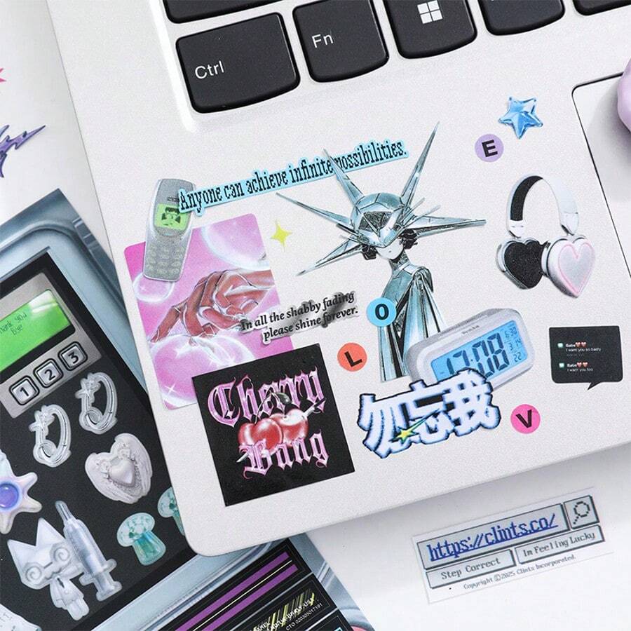30 miếng/cuốn, Sách sticker phong cách công nghệ động vật cổ điển, thích hợp để trang trí ốp điện thoại, thiệp, nhãn gói quà, sổ tay, nhật ký, album ảnh, quà Giáng sinh. - Nhiều màu - Xem 1