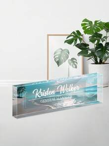 1pc Customized Acrylic Desk Name Plate, Customizable Text, 20 Styles, Personalized Employee Appreciation Gift - Acrylic Desk Name Plate Customization - Gift For Teachers, Colleagues, Nurses, Managers - Multicolor - View 4