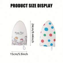 Mini Ironing Board With Hanger And Ironing Pad - Compact Foldable Design, Durable Plastic Material, Soft Tones (Pink/White/Black) - Space-Saving Ironing Station, Suitable For Small Homes, Apartments, Dorms, Travel - Perfect For On-The-Go Use - Includes