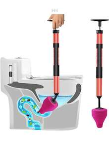 Desatascador de inodoro de alta presión, destapador de tuberías de inodoro, destapador de inodoro de alta presión, destapador de inodoro de acero inoxidable - Otros - Ver 1