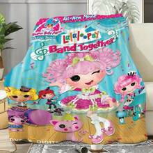 One Piece Lalaloopsy Party Printed Flannel Blanket, Soft, Lightweight, Comfortable For All Seasons |   Perfect Choice For Travel, Sofa, Bed, Office Decoration |   Ideal Birthday Gift For Boys, Girls And Adults - 彩色 - 查看 5