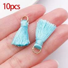 10/15 chiếc tua rua mini nhiều màu sắc, tua rua nhỏ dùng làm đồ thủ công, trang sức, móc khóa, phụ kiện trang trí túi xách, mặt dây chuyền, phụ kiện DIY thủ công. - tua rua - Xem 8