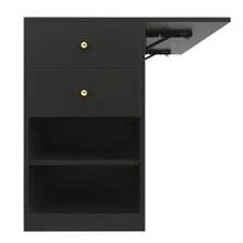 Modern Kitchen Island, Kitchen Cabinet, Buffet Cabinet, Kitchen Cabinet With Drawers And Shelves, Sideboard For Kitchen & Dining Room, Black - Black - View 10