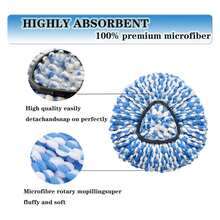 Mop Refill Heads 3-Pack For O-Cedar Spin Mop, Microfiber Replacement Mop Heads For RinseClean 2-System - Washable Floor Cleaning Pads - Nhiều màu 179 - Xem 3