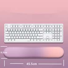 Almohadilla de Reposamuñecas para Teclado con Degradado y Espuma de Memoria - Tela de Seda de Leche Suave, Base de Silicona Antideslizante, Soporte Ergonómico para Escribir en Computadora de Escritorio - Multicolor - Ver 9