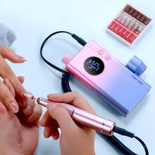 duofu Amoladora eléctrica profesional para uñas, kit portátil brillante de amolado eléctrico de uñas con brocas, amoladora de uñas inalámbrica recargable a 45,000 RPM, apta para uñas acrílicas, pulido de gel, productos para el cuidado de las uñas, herramientas para el hogar, uso en salón - Multicolor - Ver 10