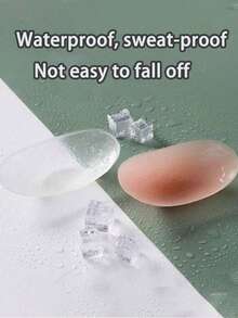 1/2 Pair Elegant Invisible Silicone Shoulder Pads, Rectangular Shoulder Pads, Fake Shoulder Pads, Non-Slip Shoulder Pads, Narrow Shoulder Pads, Unisex Silicone Shoulder Pads, Anti-Slip, Self-Adhesive, Transparent Silicone, Suitable For Men And Women Oblique Shoulder, High And Low Collar Suits, T-Shirts - Multicolor - View 6