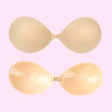 Oval Adhesive Silicone Invisible Push-Up Bra - M B(40/44) - 查看 4