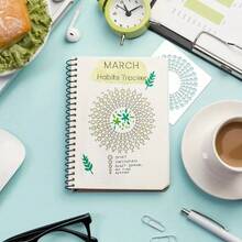 16张点阵日记模板，适用于Happy Planner日记本，多功能日记模板套装DIY绘画模板配件包，适用于笔记本、卡片、剪贴簿