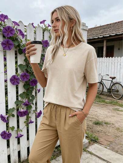 Unisex Vintage Washed T-Shirt, Fashion & Versatile