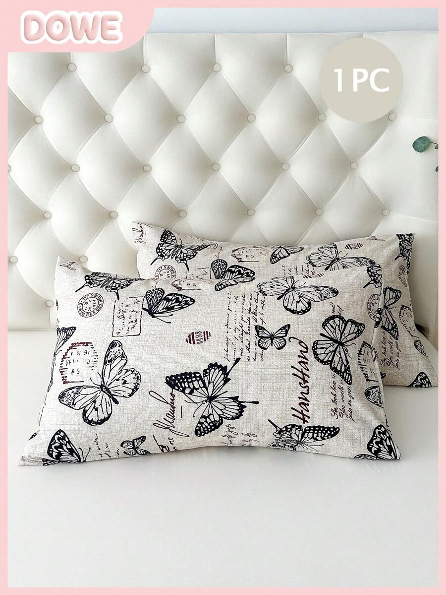 1pc 100% Polyester Butterfly Envelope Pillow Case, Without Filling