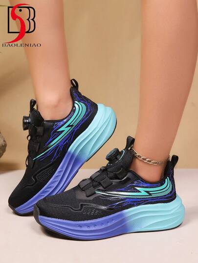 Zapatillas deportivas de mujer con degradado de color, zapatillas casuales para exteriores, para todas las estaciones, ligeras, de moda, cómodas, antideslizantes, transpirables. Zapatillas de running con amortiguación de impactos, zapatillas de tenis adecuadas para uso diario