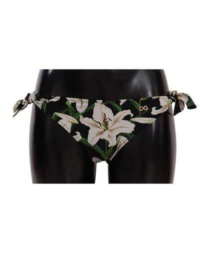 Dolce & Gabbana Dolce Gabbana Bikini Bottoms Lily Print Women Black Swimwear