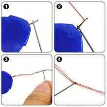 5pcs/10pcs Hand Sewing Needles With Transparent Case, Easy-To-Use Needle Threader, Suitable For Sewing, Embroidery, Cross-Stitch, Random Color, Automatic Threading Function, Easier DIY Needlework! Elderly Friendly Quick Needle Threader - Multicolor - View 11