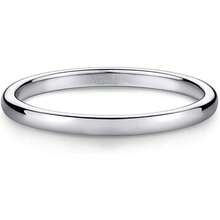 TRUMIUM 2mm 4mm 6mm 8mm Tungsten Wedding Band Ring for Men Women Gold/Rose Gold/Silver Domed High Polish Comfort Fit 4-15 - Plateado - Ver 2