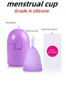Grade A Silicone Menstrual Cup For Women, Reusable Hygienic Silicone Menstrual Cup - Multicolor - View 1
