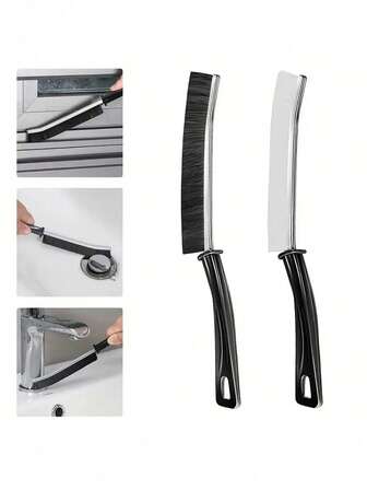 1/3/5Pcs Long Handle Crevice Cleaning Brush: Designed For Hard-To-Reach Spaces Like Window Tracks, Sliding Door Grooves, Sink Edges, Faucet Bases, And Tight Corners, Stiff Bristles Effectively Remove Dust, Dirt, Grime, And Debris, Slim Profile Easily Slides Into Narrow Gaps, Comfortable Grip For Effortless Cleaning, Construction For Long-Lasting Use, Essential Tool For Kitchen, Bathroom, And Household Cleaning.