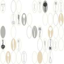 York Wallcoverings KB8641BD Bistro 750 - Papel pintado para pared, color blanco y beige(Papel tapiz blanco (White .206)) - Multicolor - Ver 1