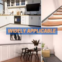 1pc 2m/78.74in Self-Adhesive Baseboard, Flexible Baseboard Trim, Peel And Stick, Suitable For Stripe Line Anti-Collision Wall - Multicolor - View 12