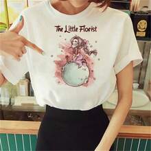 T-Shirts Women Y2K Top Girl Anime 2000s Comic Clothing - yy191-2 白色 - 查看 13