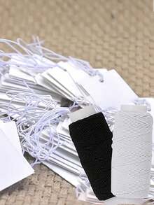 2 Rolls Elastic Sewing Thread, 0.6mm Polyester Rubber Band, High Strength Nylon/Polyester Thread Spool, Suitable For Sewing Machines, Each Roll Bottom Has Super Fine Closed Round Elastic Cord For Ruffles And Flounces, Applicable For Sewing Machines, Garment Making, DIY Crafts, Edging, Stitching, Suitable For Industrial And Household Sewing Equipment, For Fabric Edging, Neatly Wound, Durable, Craft Supplies, Home Sewing Enthusiasts - White - View 5