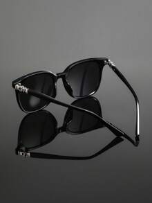 1 Pair Men's Plastic Frame Square Business Style Sophisticated Minimalist High-Fashion Glasses, Suitable For Business Travel, Industry Conferences, Client Visits - Multicolor - View 7