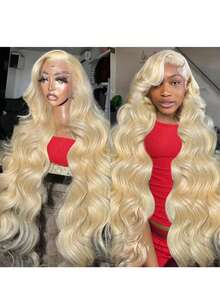 36 Inch 613 Lace Front Wig Human Hair Blonde Wig Human Hair 250 Density 13x4 Blonde Body Wave Lace Front Wigs Bleached Knots With Baby Hair Natural Hairline 100% Human Hair Body Wave 613 Lace Front Wig Human Hair 13x4 HD Transparent Lace Frontal Glueless Wigs For Women 613 Colored Blonde Lace Front Wigs Human Hair 8-36Inch - S613 - 查看 4