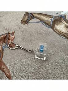 1个减压键盘键帽吊坠 - 多种颜色可选，带钥匙环，适用于机械键盘 - 情人节礼物和时尚配饰