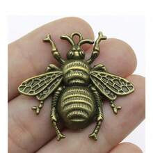 Queen Bee Pendant With Hole, Handmade Jewelry Pendant, Keychain DIY Accessory - Multicolor - View 5