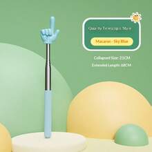 1 pieza Palillo de lectura retráctil de acero inoxidable de color aleatorio. Es retráctil y versátil, perfecto para el aula y la enseñanza en el hogar, una herramienta de lectura con el dedo fácil de usar (dos estilos aleatorios)