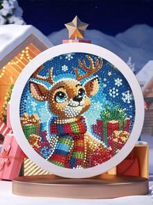 1pc Christmas 5D Diamond Painting Kit With Frame - DIY Children Mosaic Diamond Art | Holiday Handicraft, Fun Handmade Christmas Decoration, Ideal Christmas & New Year Gift For Boys And Girls, Porch And Indoor Home Decor - Christmas Diamond Painting - View 17