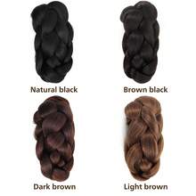 1pc Braided Bun Wig, Faux Hair Clip-On Fluffy Chignon Bun, Elegant Updo Hair Piece
