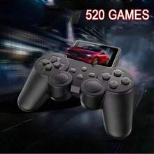 Consola de juegos retro portátil recargable: 520 juegos arcade clásicos, pantalla de 2.4 pulgadas, mando y salida AV TV incluidos - Negro - Ver 2