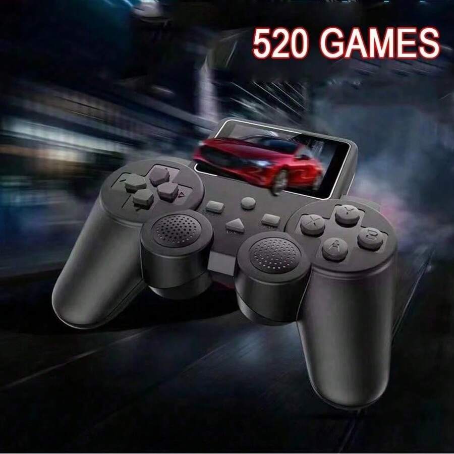 Consola de juegos retro portátil recargable: 520 juegos arcade clásicos, pantalla de 2.4 pulgadas, mando y salida AV TV incluidos